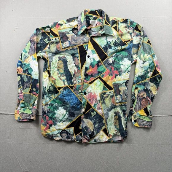 Rare VTG Neiman Marcus Native Tribe Men's Shirt Size M Designer Collections - Picture 1 of 10
